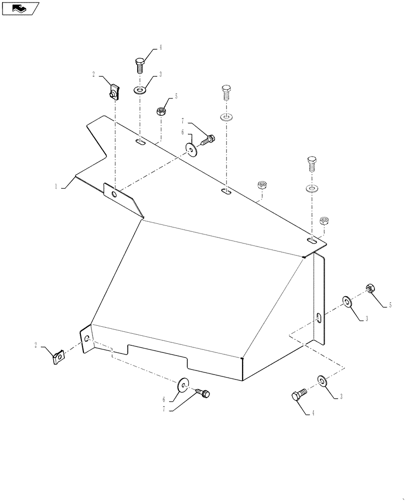 Схема запчастей Case 570NXT - (37.110.AP[01]) - 3 POINT HITCH VALVE COVER CANOPY ONLY (37) - HITCHES, DRAWBARS & IMPLEMENT COUPLINGS