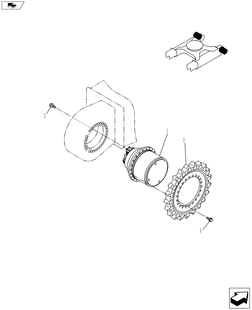 Схема запчастей Case CX160C - (35.353.AD[05]) - TRAVEL MOTOR & REDUCTION GEAR (35) - HYDRAULIC SYSTEMS