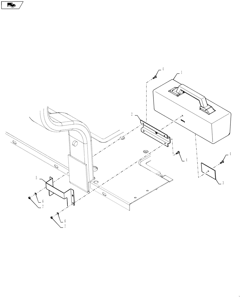 Схема запчастей Case 570NXT - (88.100.AH) - TOOL BOX (88) - ACCESSORIES