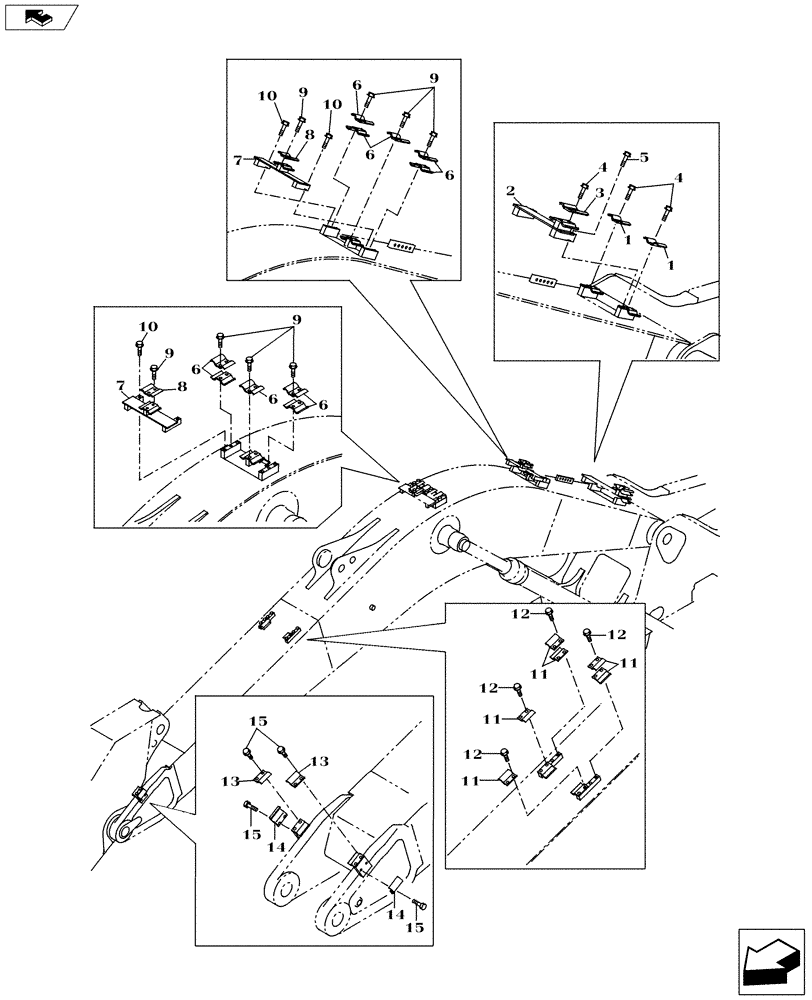 Схема запчастей Case CX160C - (84.114.AD[04]) - CLAMP - BOOM (84) - BOOMS, DIPPERS & BUCKETS
