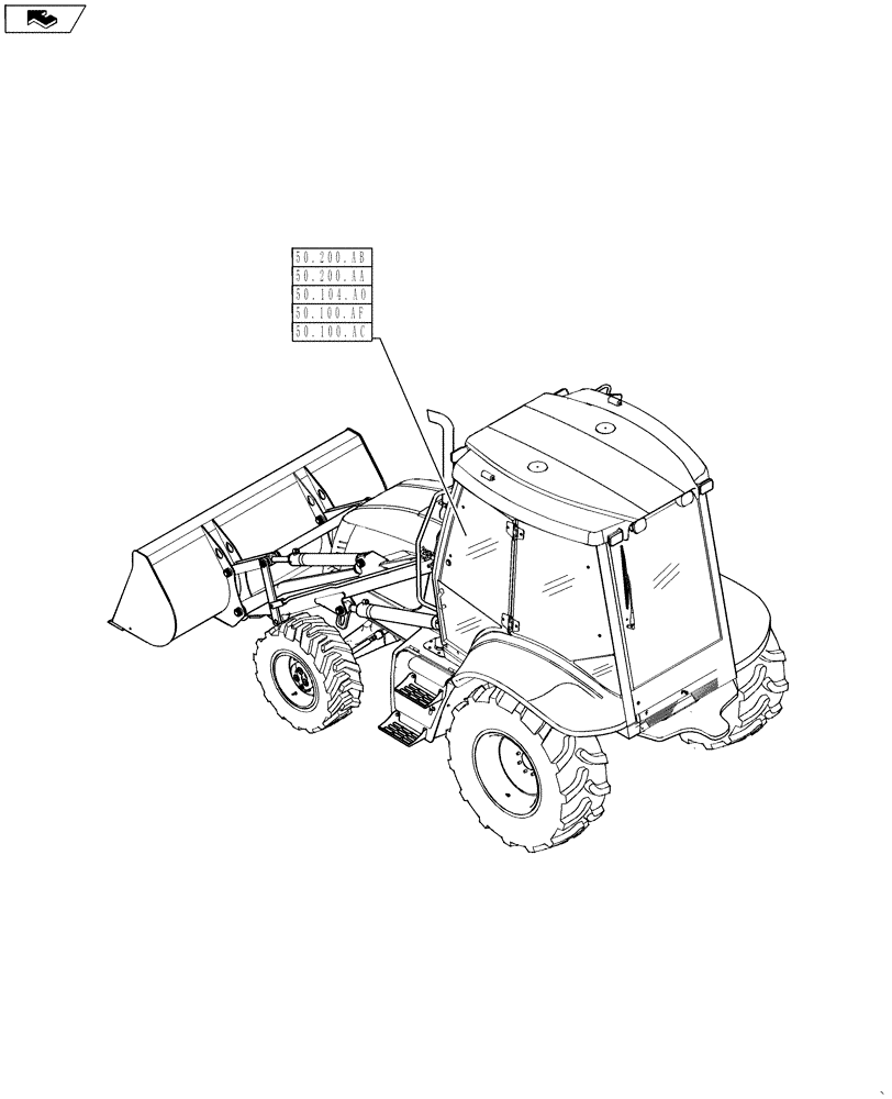 Схема запчастей Case 570NXT - (00.000.50) - PICTORIAL INDEX - CAB CLIMATE CONTROL (00) - GENERAL & PICTORIAL INDEX