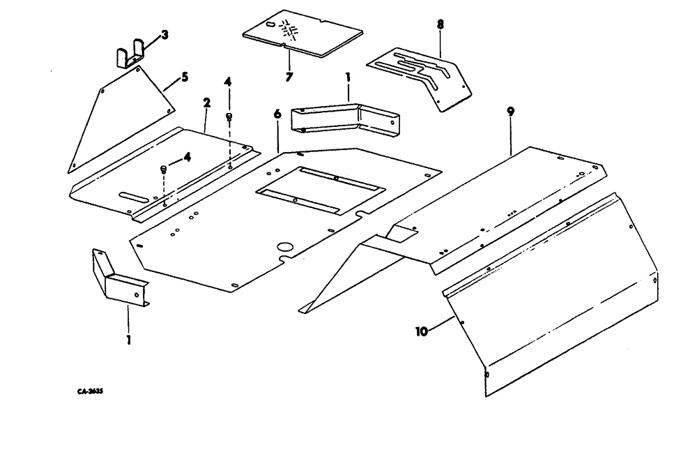 Схема запчастей Case 3400 - (136) - OPERATORS COMPARTMENT (90) - PLATFORM, CAB, BODYWORK AND DECALS