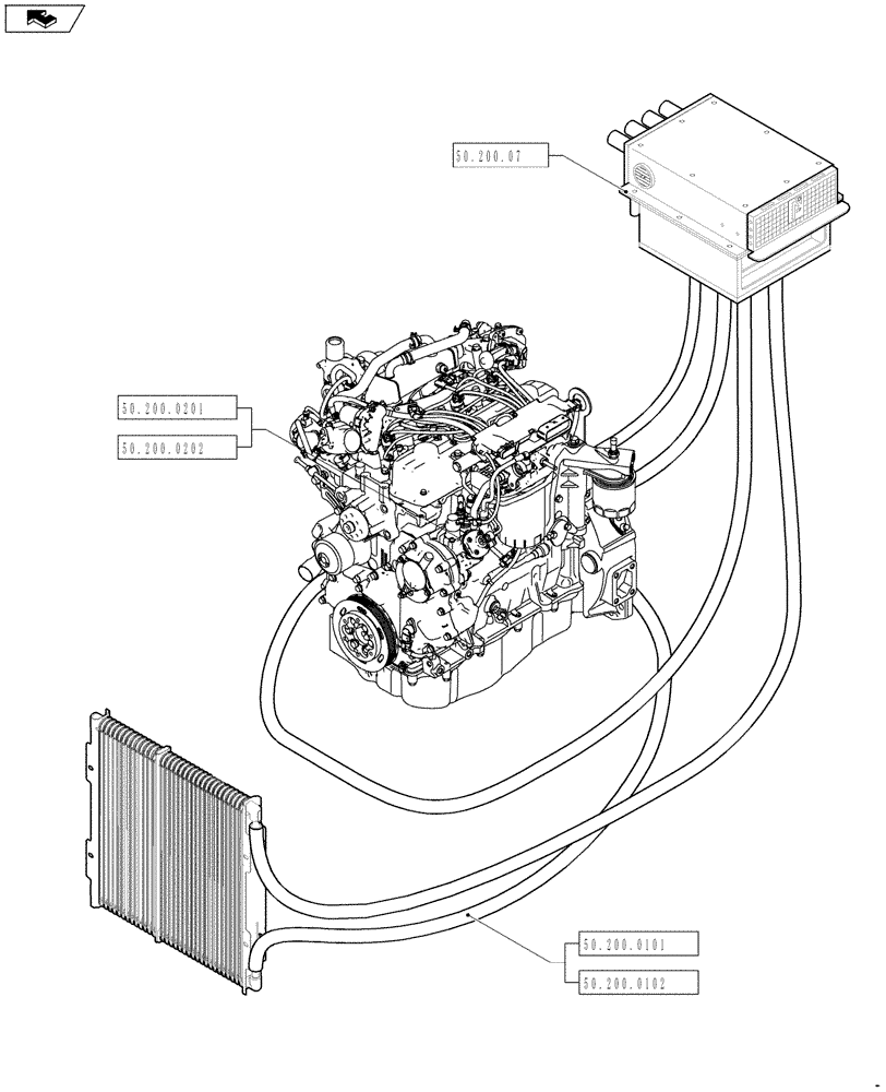 Схема запчастей Case 590SN - (00.000.50) - PICTORIAL INDEX - CAB CLIMATE CONTROL (00) - GENERAL & PICTORIAL INDEX