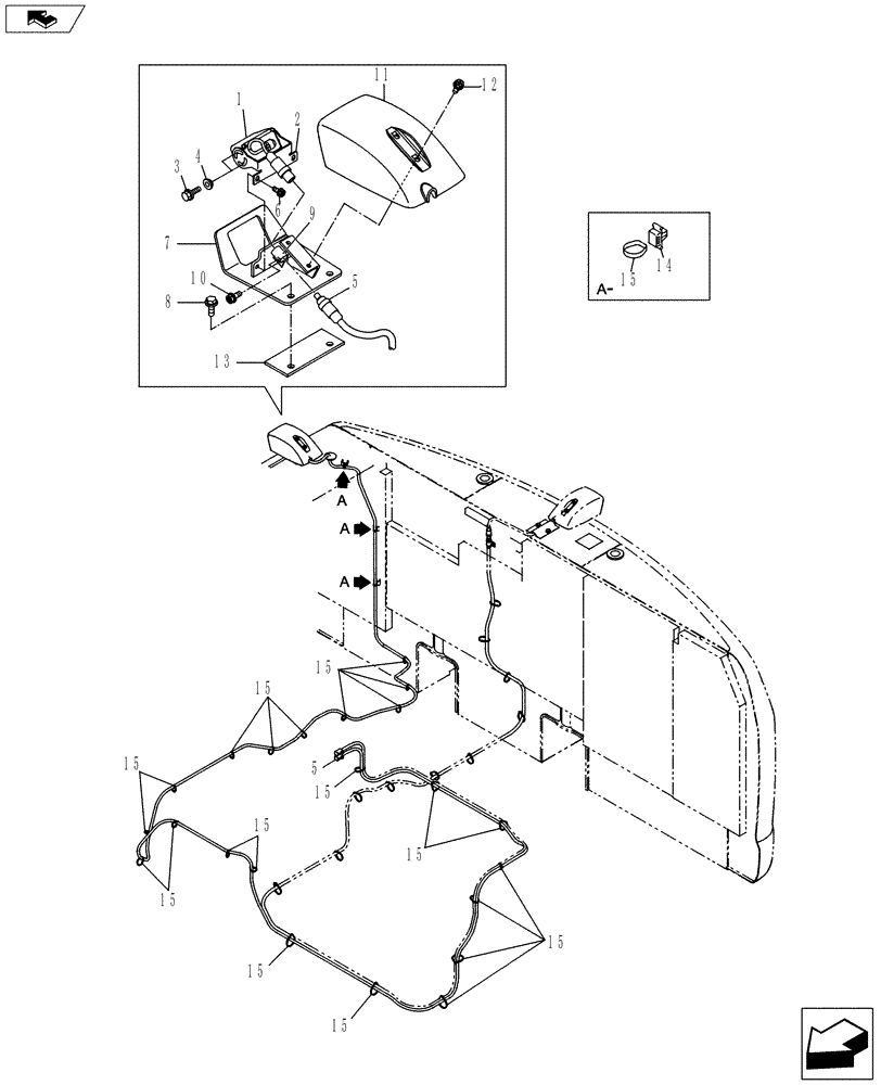 Схема запчастей Case CX160C - (55.530.AA[01]) - SIDE CAMERA (55) - ELECTRICAL SYSTEMS