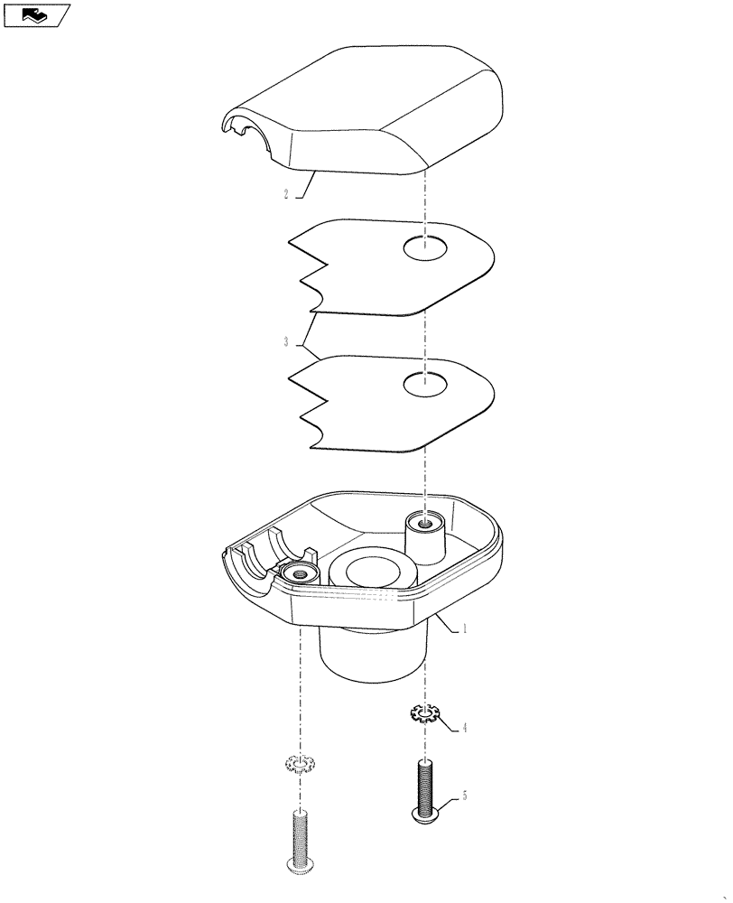Схема запчастей Case 570NXT - (21.126.AD) - TRANSMISSION SHIFT LEVER COVER (21) - TRANSMISSION