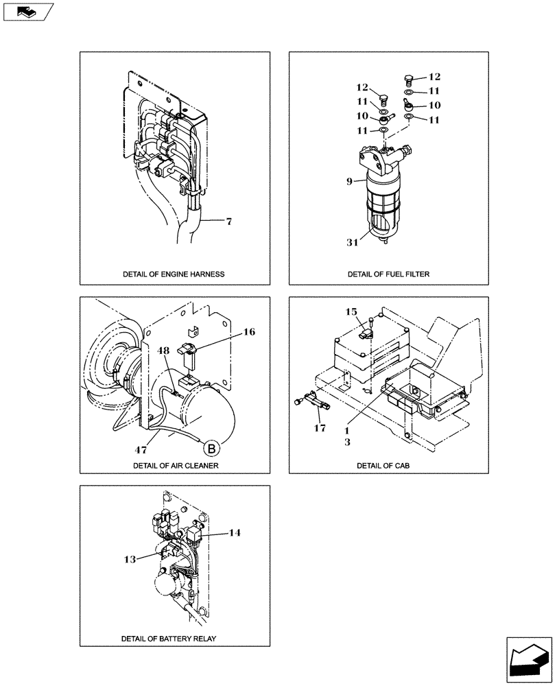 Схема запчастей Case CX160C - (10.001.AD[03]) - ENGINE (10) - ENGINE