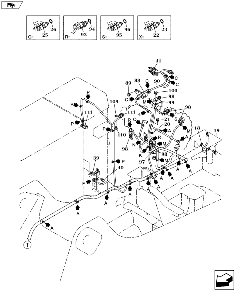 Схема запчастей Case CX160C - (55.510.AB[03]) - ELECTRIC PARTS AND WIRE HARNESS (55) - ELECTRICAL SYSTEMS
