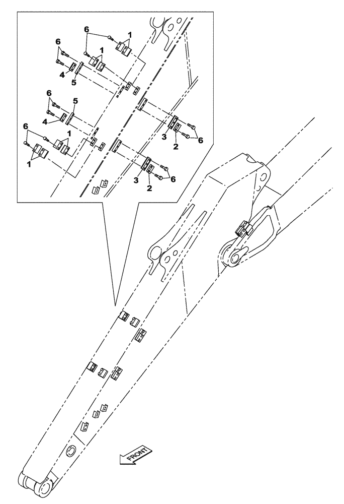 Схема запчастей Case CX160C - (84.912.AB[02]) - CLAMP - DIPPER (84) - BOOMS, DIPPERS & BUCKETS