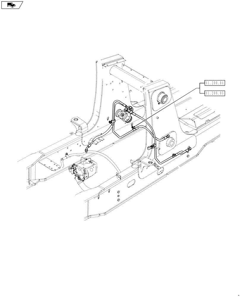Схема запчастей Case 590SN - (00.000.41[02]) - PICTORIAL INDEX - STEERING (00) - GENERAL & PICTORIAL INDEX