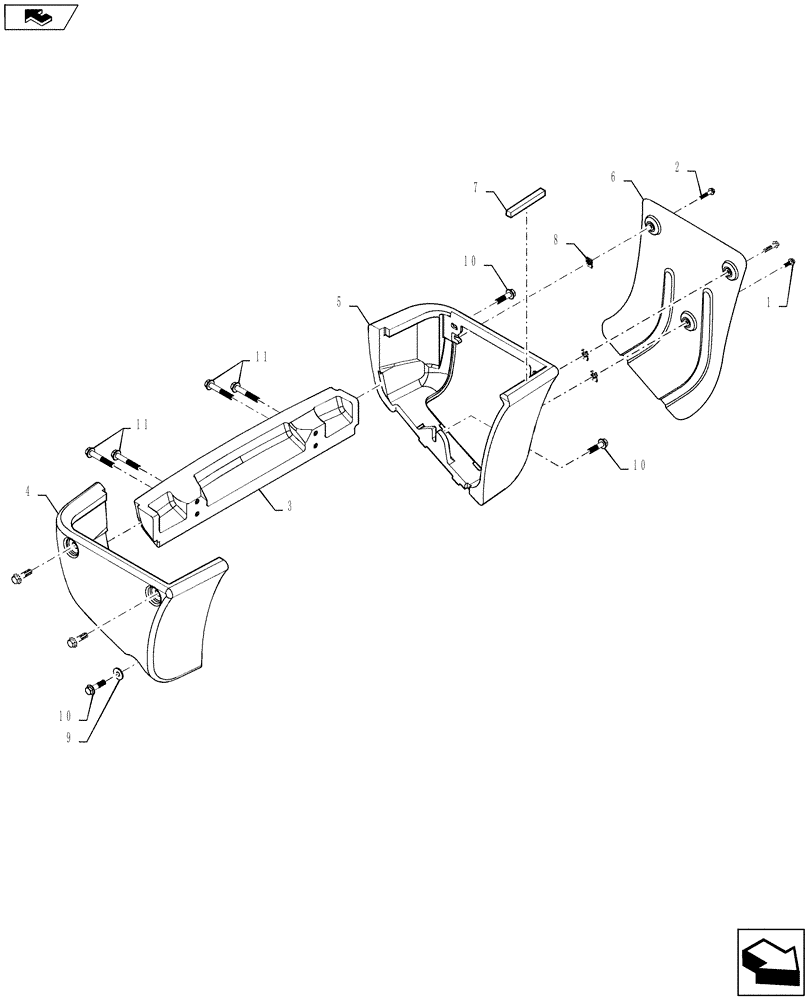 Схема запчастей Case SR220 - (39.140.AM) - COUNTERWEIGHT (39) - FRAMES AND BALLASTING