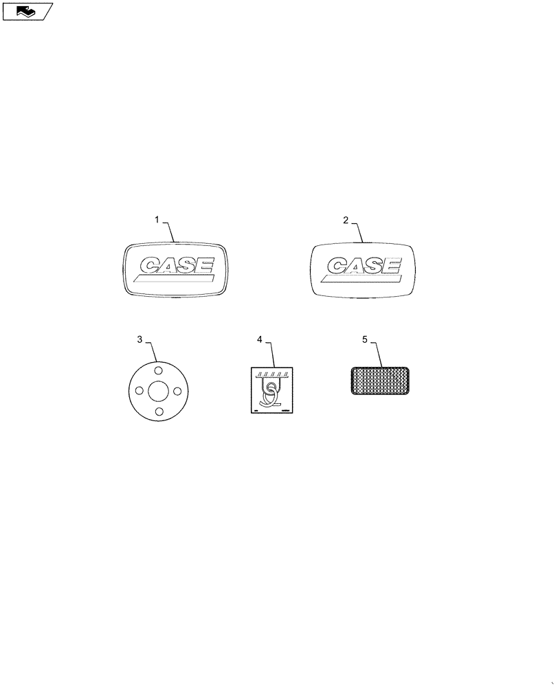 Схема запчастей Case SR220 - (90.108.AA[02]) - DECALS (90) - PLATFORM, CAB, BODYWORK AND DECALS