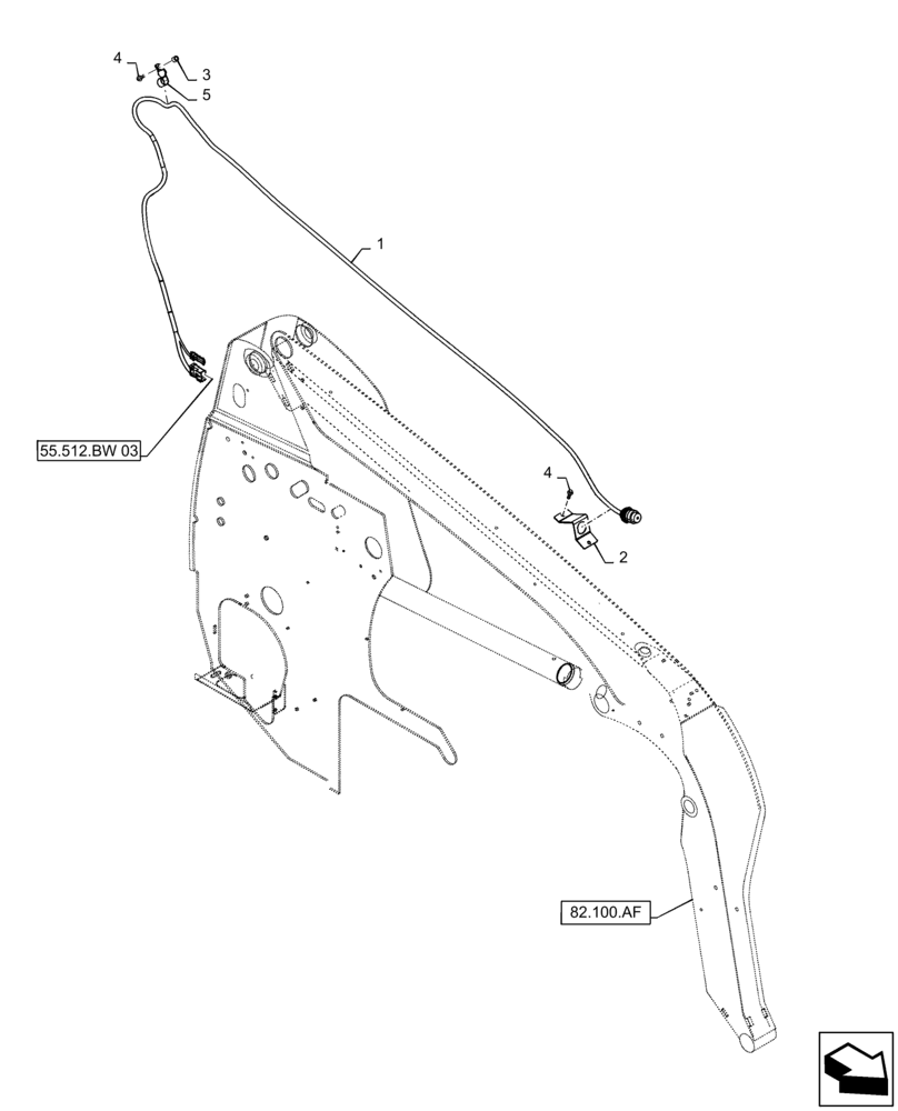 Схема запчастей Case TR310 - (55.512.BW[01]) - MULTIFUNCTION ELECTRICAL (55) - ELECTRICAL SYSTEMS