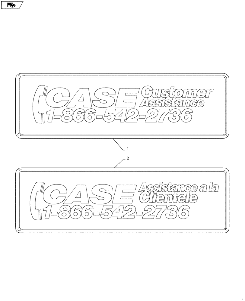 Схема запчастей Case SR220 - (90.108.AC) - CANADA SPECIFIC DECAL (90) - PLATFORM, CAB, BODYWORK AND DECALS