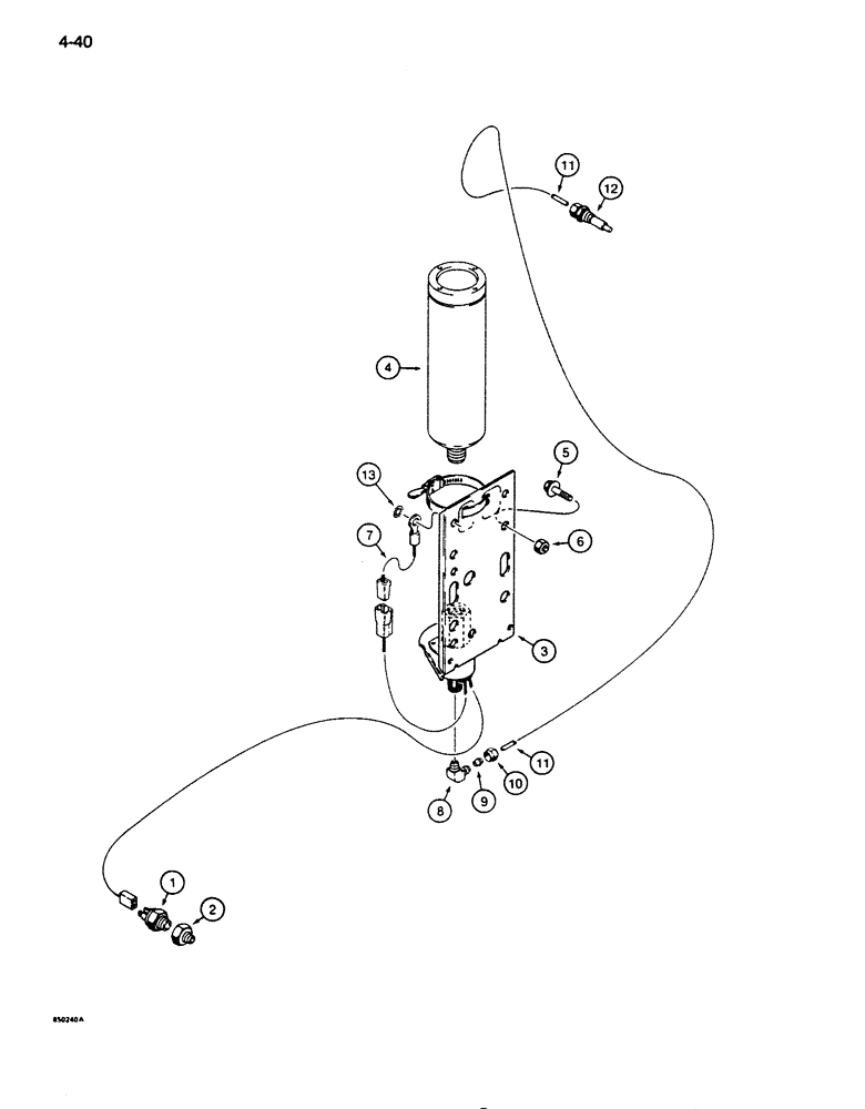 Схема запчастей Case 850D - (4-40) - COLD START SYSTEM (04) - ELECTRICAL SYSTEMS