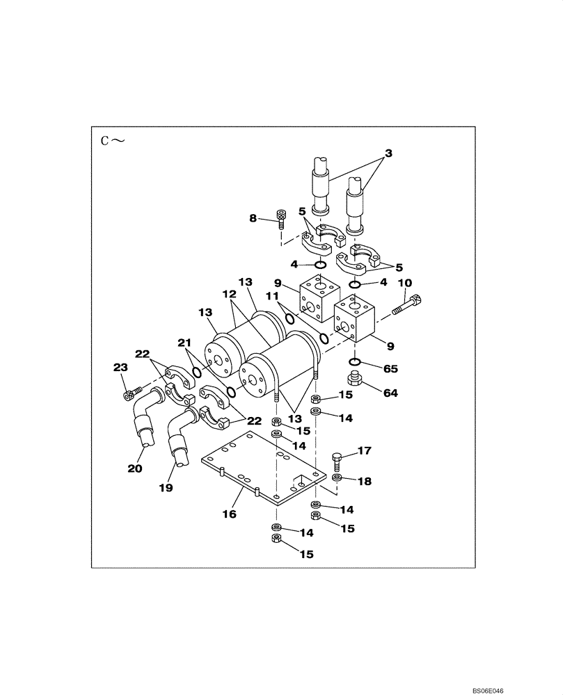 Схема запчастей Case CX800B - (08-06) - HYDRAULIC CIRCUIT - CONTROL VALVE SUPPLY (08) - HYDRAULICS