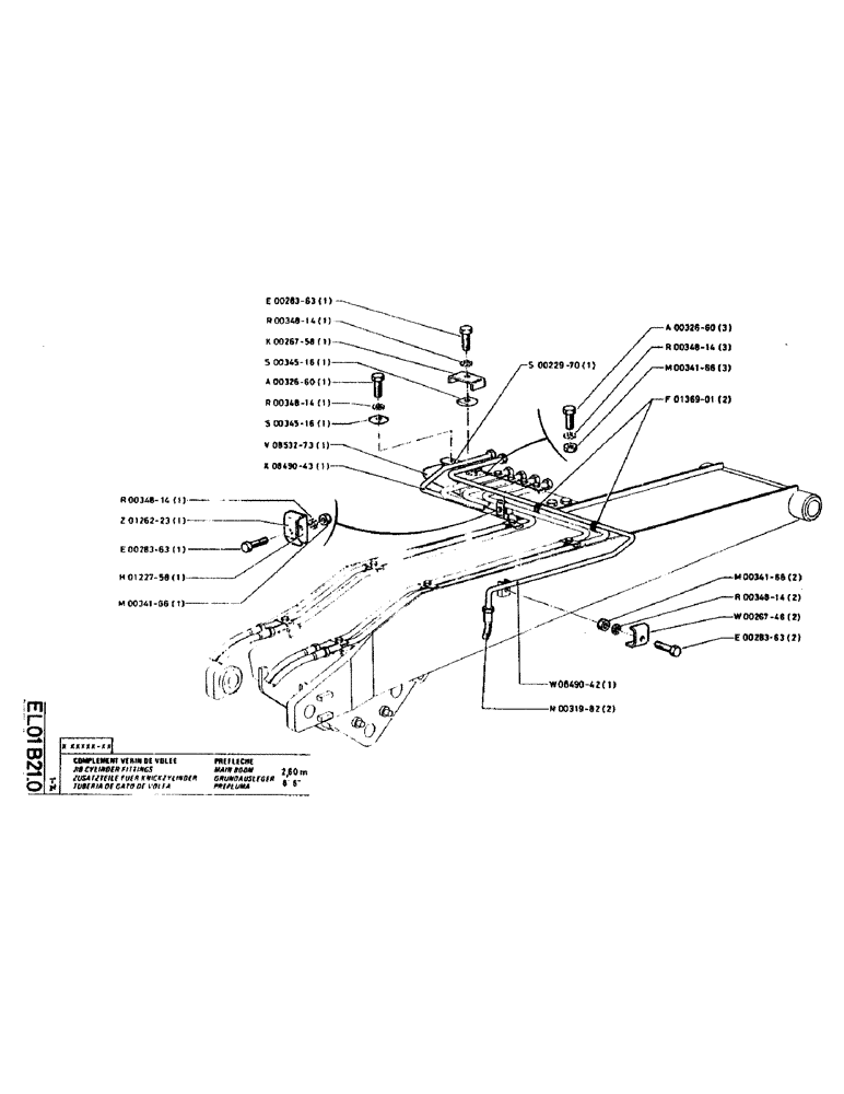 Схема запчастей Case LC80 - (097) - JIB CYLINDER FITTINGS, MAIN BOOM 