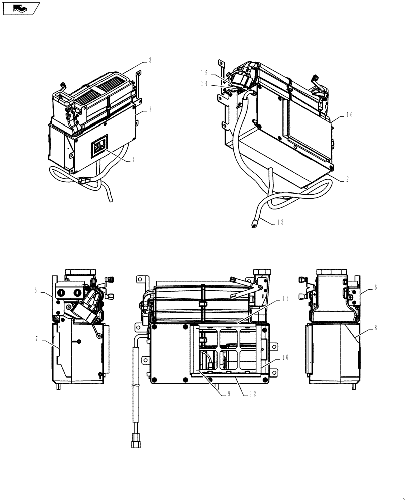 Схема запчастей Case CX55BMSR - (01-081[02]) - AIR CONDITIONER (50) - CAB CLIMATE CONTROL