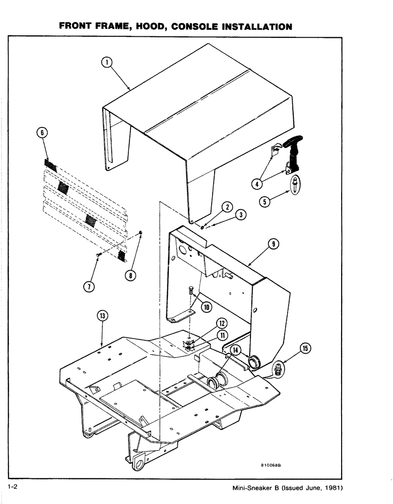 Схема запчастей Case CASE - (1-02) - FRONT FRAME, HOOD, CONSOLE INSTALLATION (09) - CHASSIS