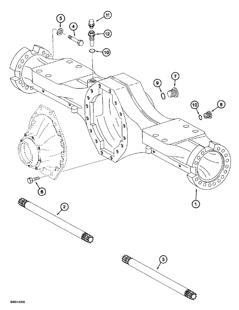 Схема запчастей Case 721B - (6-36) - FRONT AXLE HOUSING (06) - POWER TRAIN