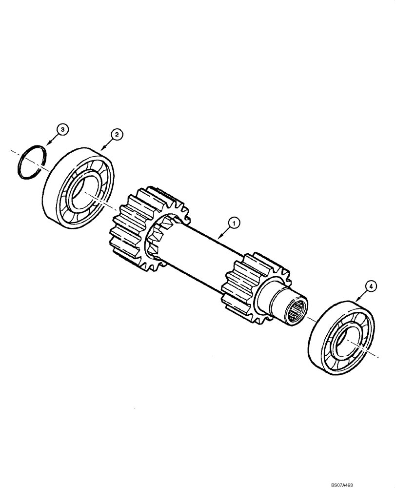 Схема запчастей Case 885 - (06.08[00]) - TRANSMISSION - 1ST SPEED AXLE (06) - POWER TRAIN