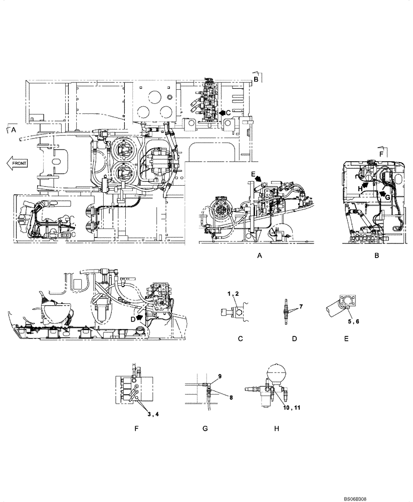 Схема запчастей Case CX700 - (08-097-00[01]) - HYDRAULIC CIRCUIT - PLUG, BLANK-OFF (WITHOUT SELF-DETACHING COUNTERWEIGHT SYSTEM) (08) - HYDRAULICS