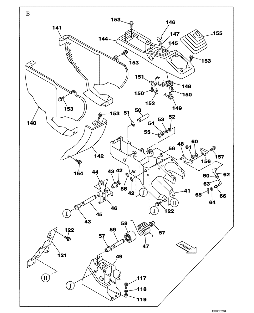 Схема запчастей Case CX330 - (09-021-00[01]) - OPERATORS COMPARTMENT - HAND CONTROL ARM, RIGHT (09) - CHASSIS