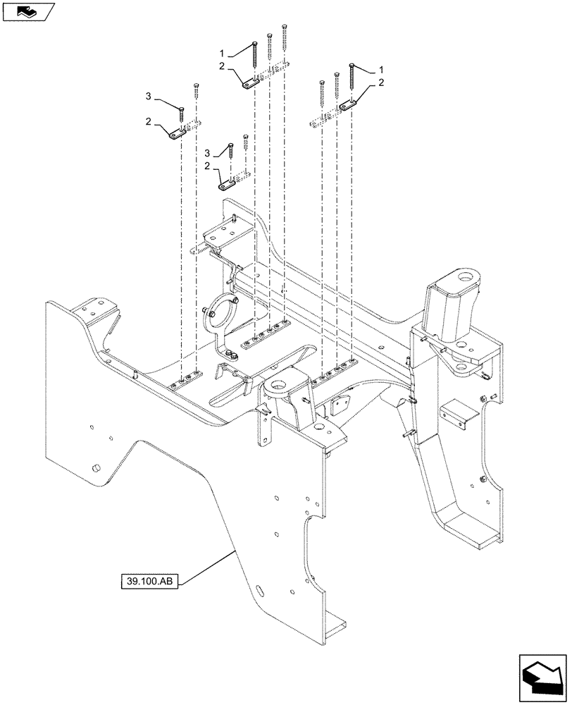 Схема запчастей Case 721F - (35.310.01) - CLAMP BLOCK FASTENERS (35) - HYDRAULIC SYSTEMS
