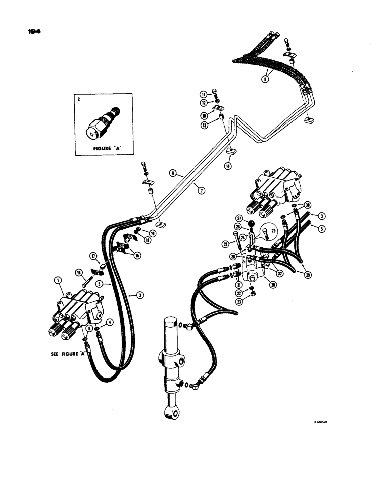 Схема запчастей Case 450 - (194) - CLAM TYPE BUCKET HYDRAULICS (07) - HYDRAULIC SYSTEM