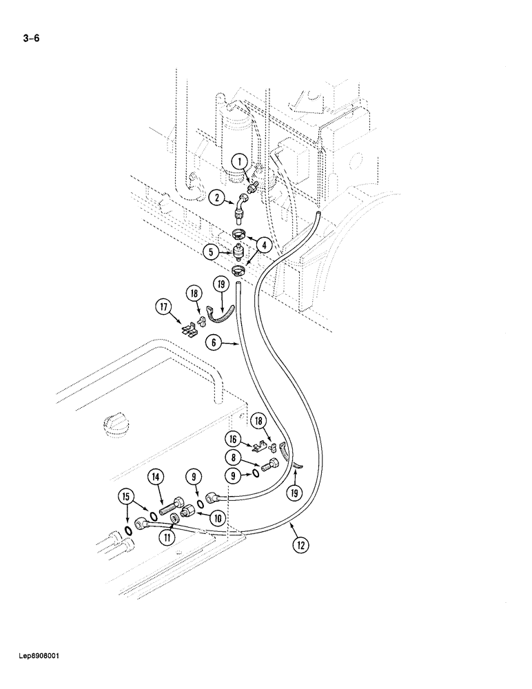 Схема запчастей Case 688 - (3-06) - ENGINE FUEL LINES AND FITTINGS (03) - FUEL SYSTEM