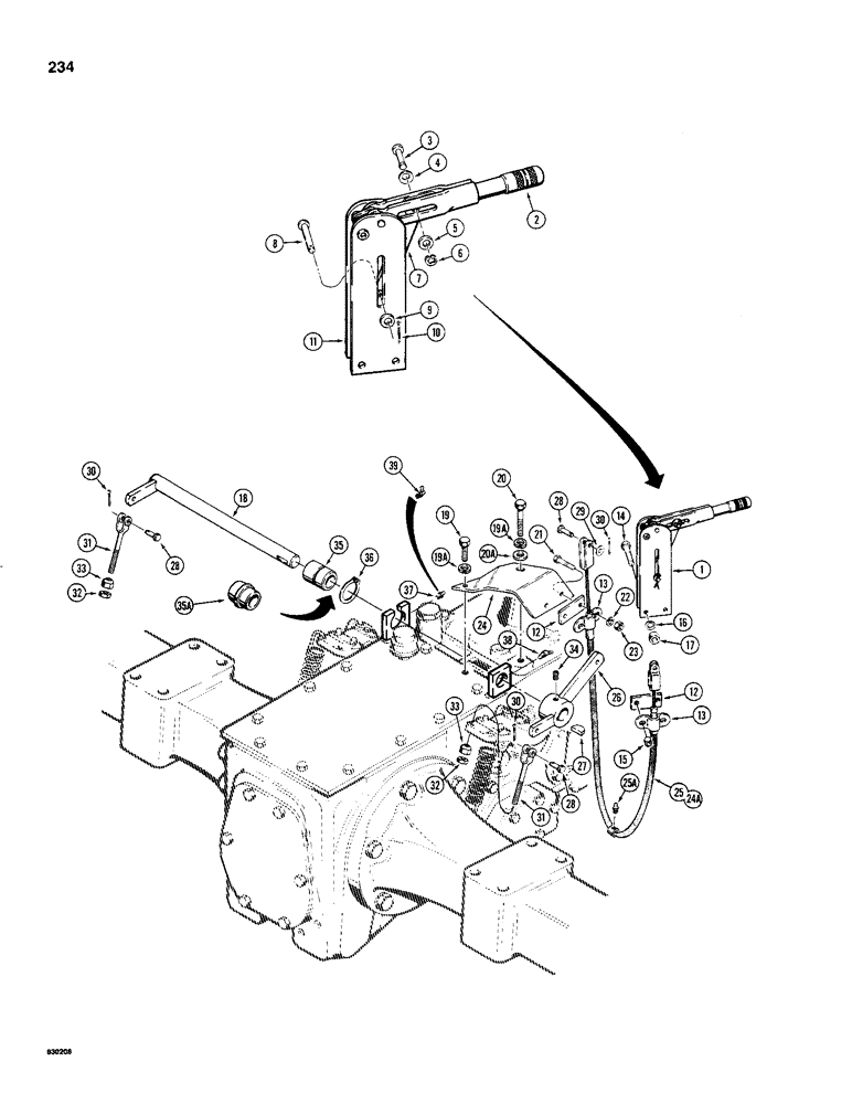 Схема запчастей Case 480C - (234) - PARKING BRAKE (33) - BRAKES & CONTROLS