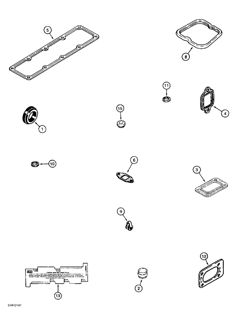 Схема запчастей Case 585E - (2-44) - GASKET KIT, P.I.N. JJG0251722 AND AFTER, 4-390 EMISSIONS CERTIFIED ENGINE, VALVE GRIND (02) - ENGINE