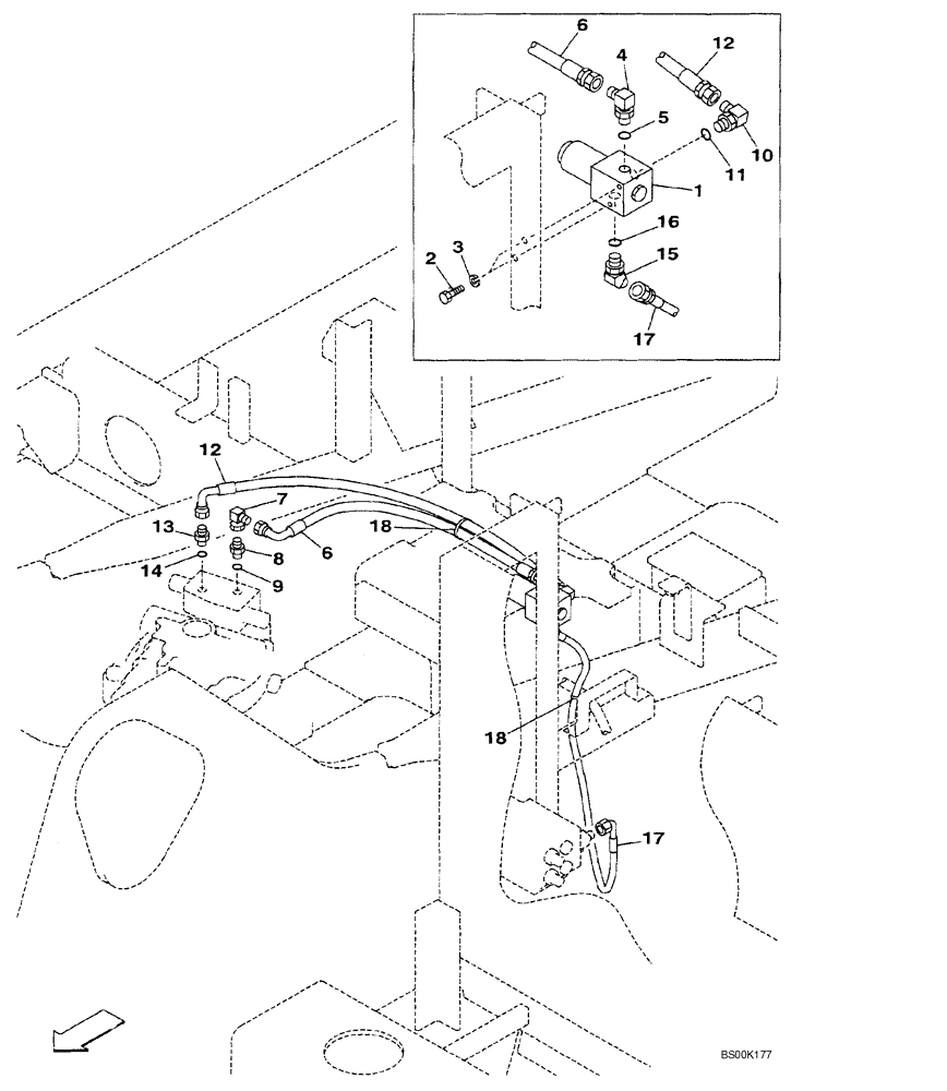 Схема запчастей Case CX290 - (08-19) - HYDRAULICS - FREE SWING (08) - HYDRAULICS