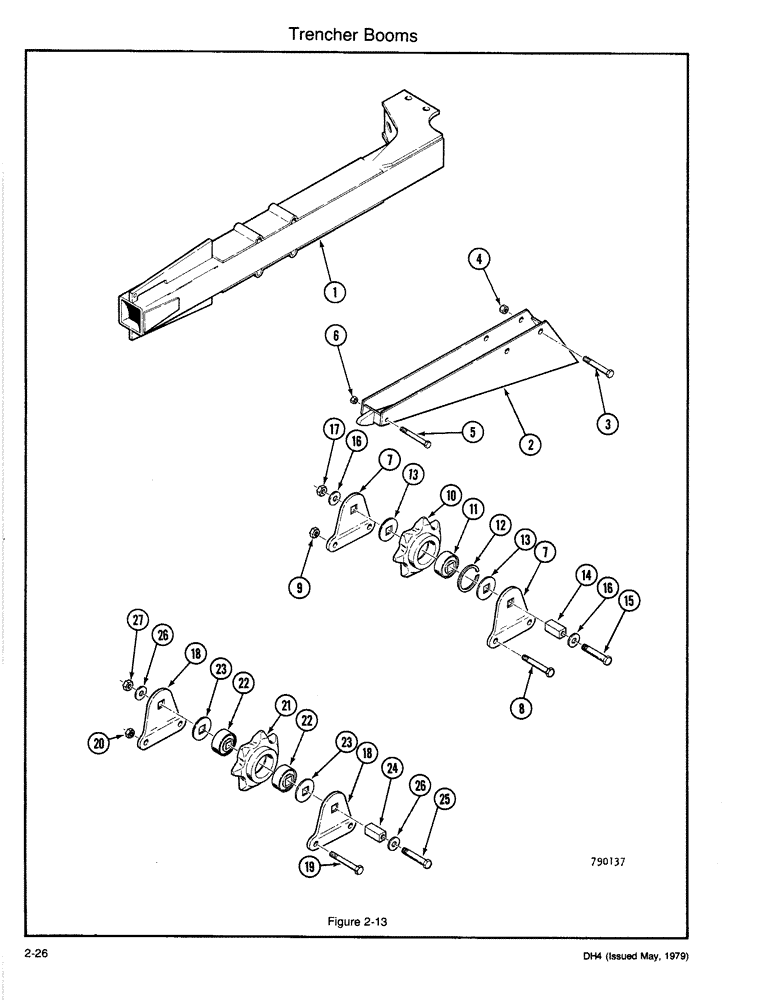 Схема запчастей Case DH4 - (2-26) - TRENCHER BOOMS (89) - TOOLS