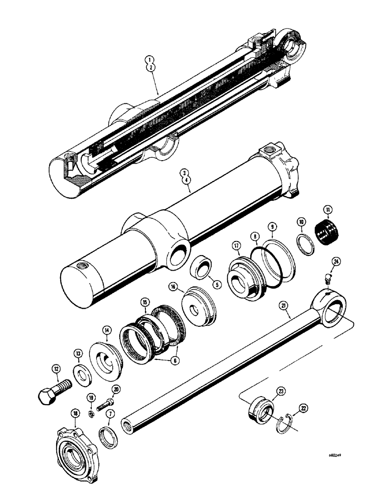 Схема запчастей Case 1150 - (208) - D43352 AND D43353 LOADER LIFT CYLINDERS, *SERVICE REPLACEMENT ONLY (07) - HYDRAULIC SYSTEM