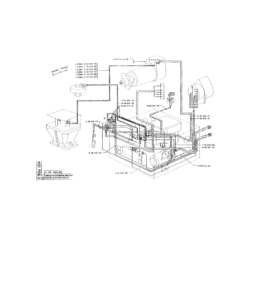 Схема запчастей Case 220 - (237) - ENGINE ELECTRIC CIRCUIT (06) - ELECTRICAL SYSTEMS