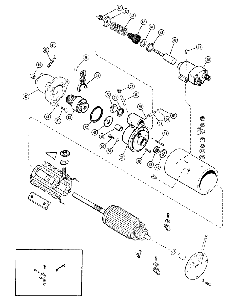 Схема запчастей Case 880 - (066) - R26136 STARTER, 24 VOLT (06) - ELECTRICAL SYSTEMS