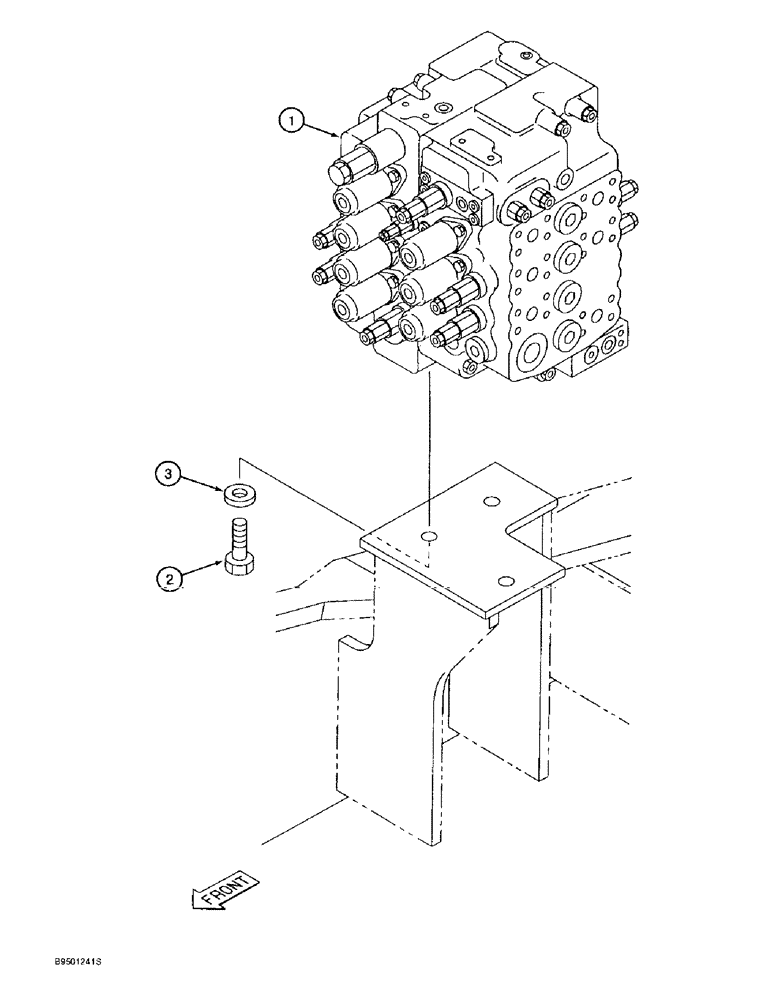 Схема запчастей Case 9020B - (8-110) - CONTROL VALVE MOUNTING (08) - HYDRAULICS
