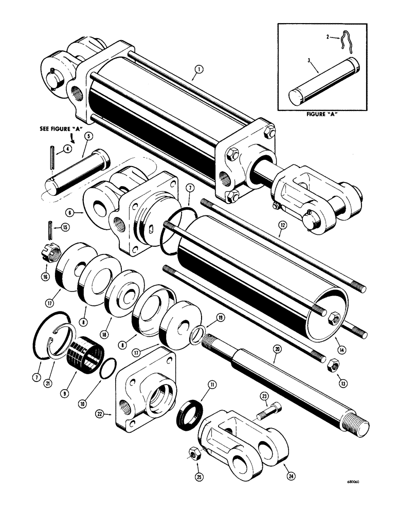 Схема запчастей Case 530 - (64) - D27002 TILT AND LOG CLAMP CYLINDER (35) - HYDRAULIC SYSTEMS