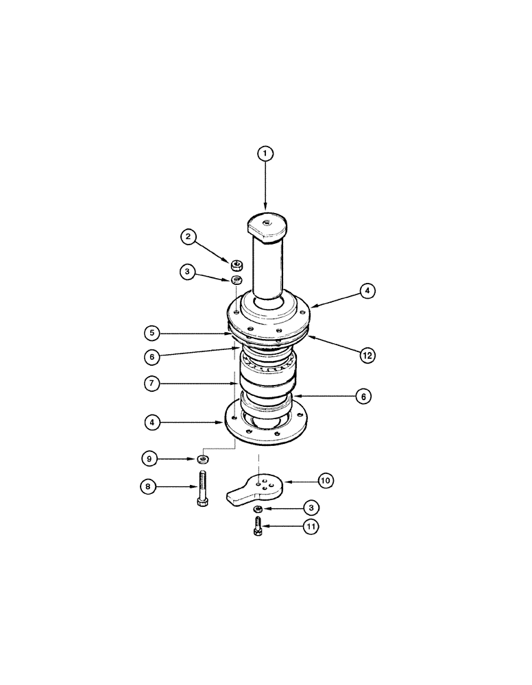 Схема запчастей Case 845 DHP - (09-008[01]) - UPPER ARTICULATION - ASSEMBLY (09) - CHASSIS