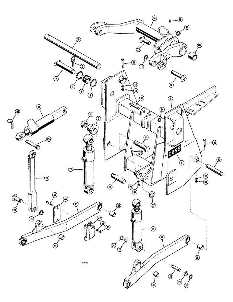 Схема запчастей Case 35 - (308) - 3-POINT HITCH (FRAME) 