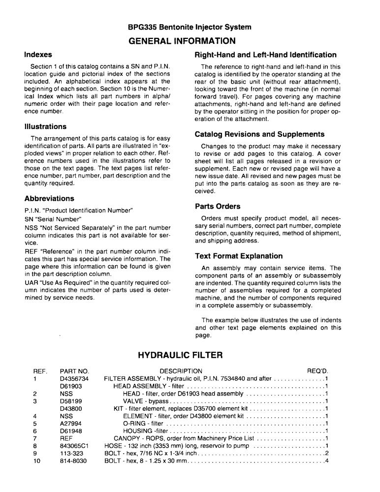 Схема запчастей Case BPG335 - (1-4) - GENERAL INFORMATION 