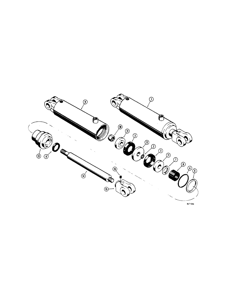 Схема запчастей Case 450 - (228[1]) - D39720 AITKIN GRAPPLE CYLINDER (07) - HYDRAULIC SYSTEM