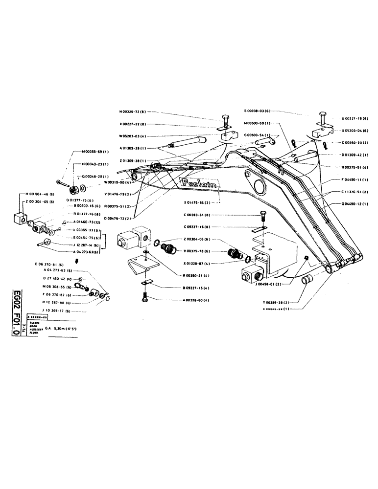 Схема запчастей Case GCK120 - (222) - BOOM 