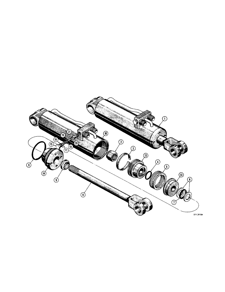 Схема запчастей Case 310G - (264) - D35616 DROTT CLAM CYLINDER (07) - HYDRAULIC SYSTEM