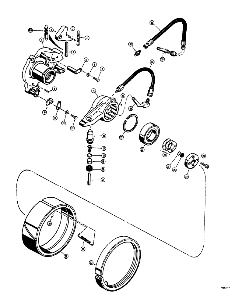 Схема запчастей Case 600 - (278) - GEARMATIC WINCH, CLUTCH ASSEMBLY (05) - UPPERSTRUCTURE CHASSIS