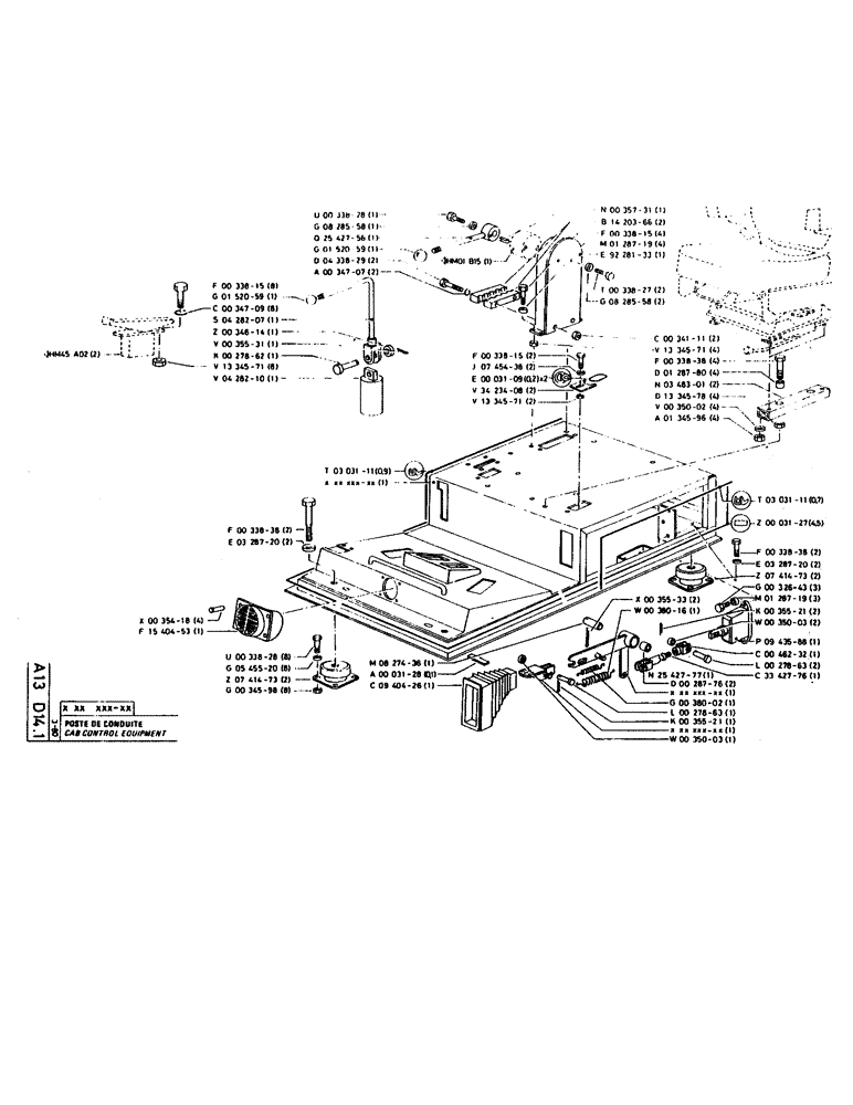 Схема запчастей Case 160CK - (022) - CAB CONTROL EQUIPMENT (05) - UPPERSTRUCTURE CHASSIS