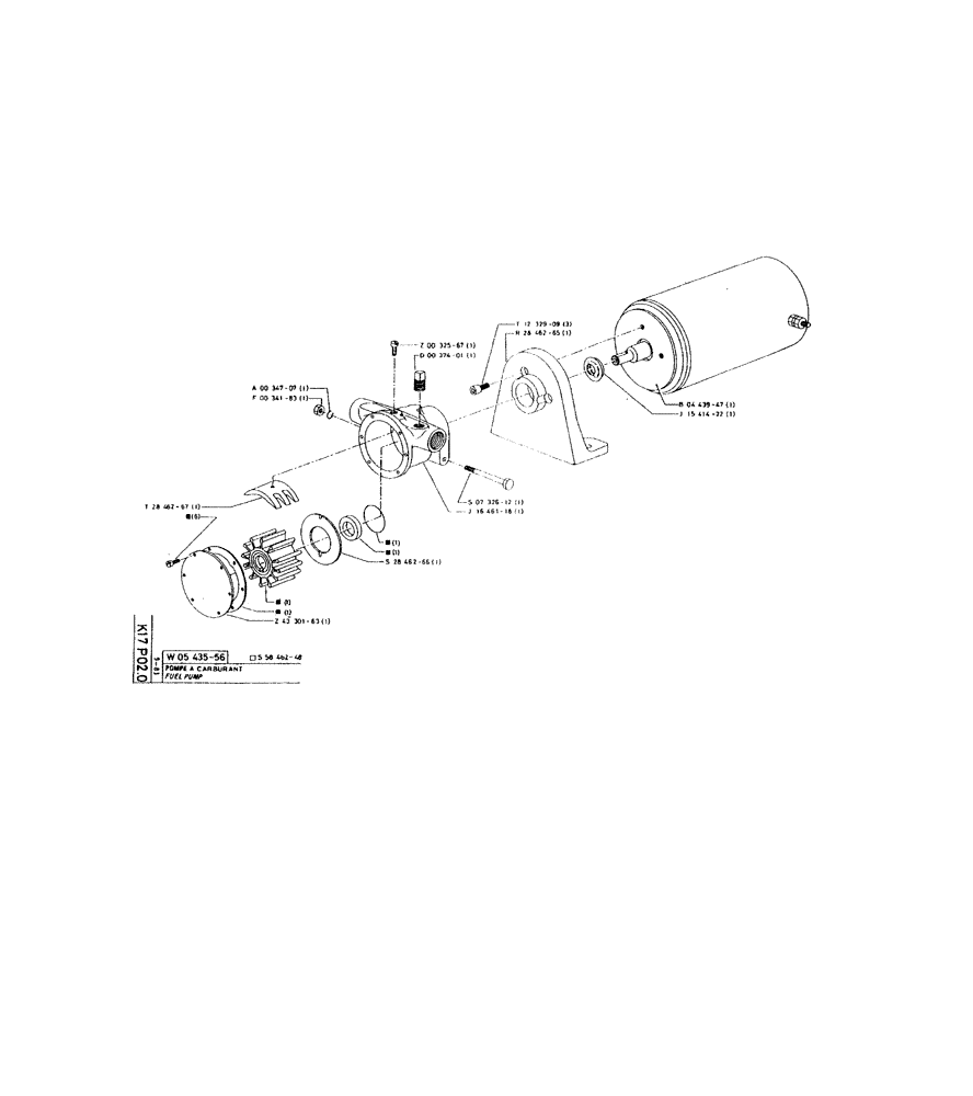 Схема запчастей Case 220 - (251) - FUEL PUMP (02) - FUEL SYSTEM