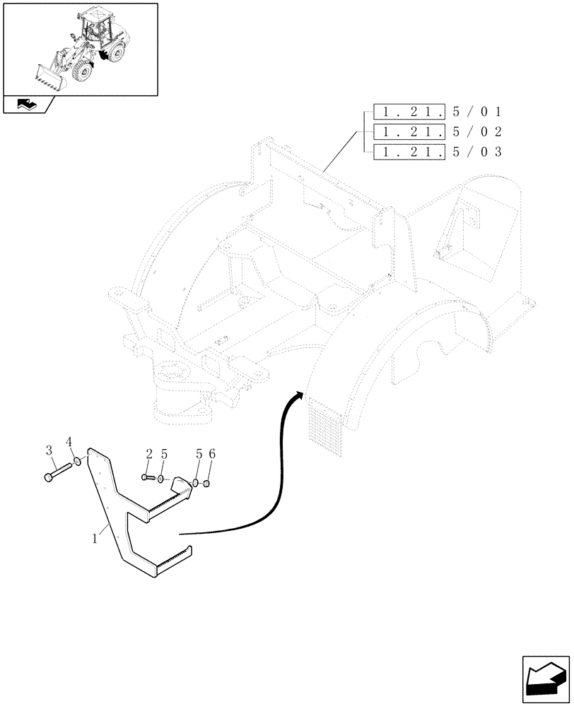 Схема запчастей Case 121E - (1.87.0/01) - CAB: ACCESS STEPS (10) - OPERATORS PLATFORM