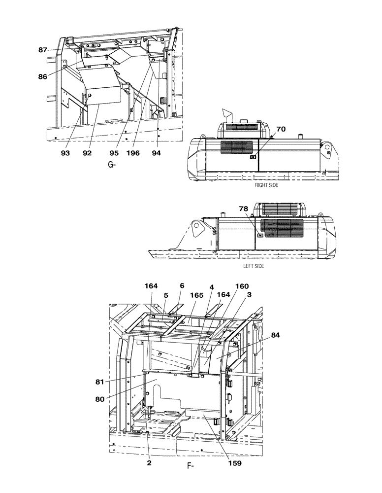 Схема запчастей Case CX350C - (09-005[03]) - COWLING (09) - CHASSIS/ATTACHMENTS