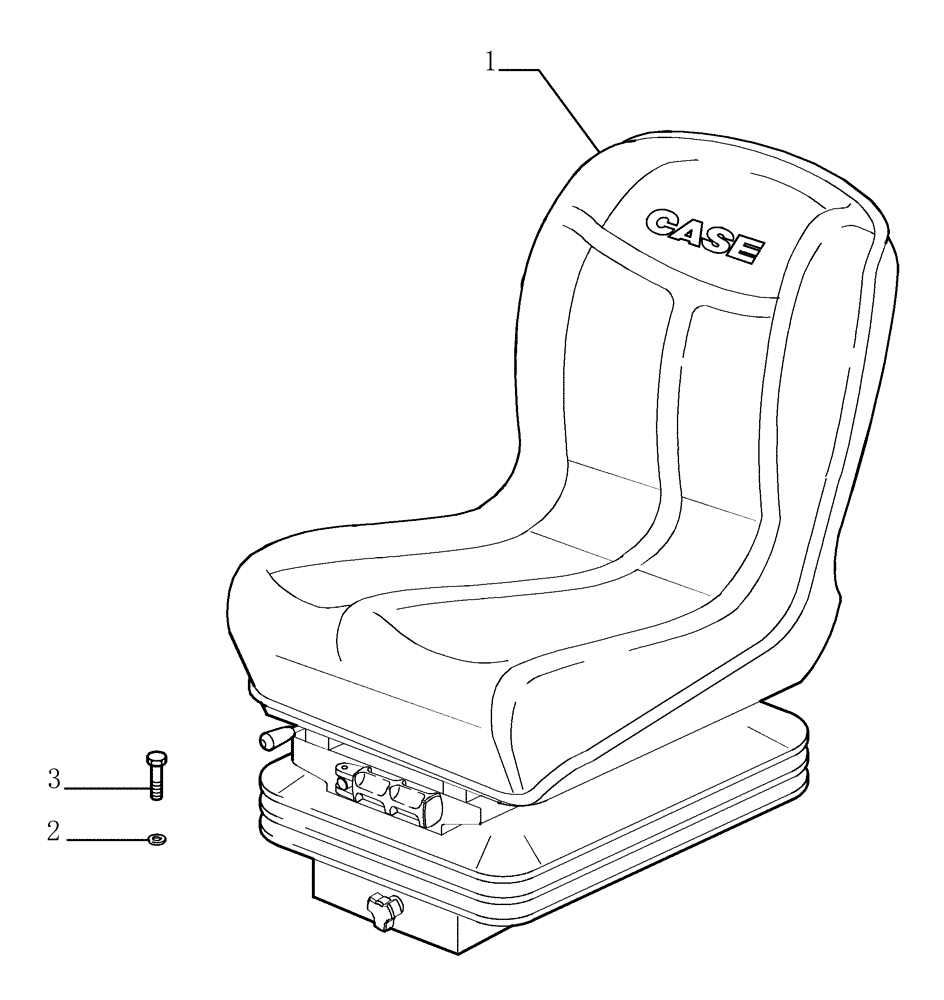 Схема запчастей Case TX742 - (9.00854[01]) - CLOTH-LINED SEAT WITH MECHANICAL SUSPENSION - COMPONENTS - OPTIONAL CODE 749262011 (90) - PLATFORM, CAB, BODYWORK AND DECALS